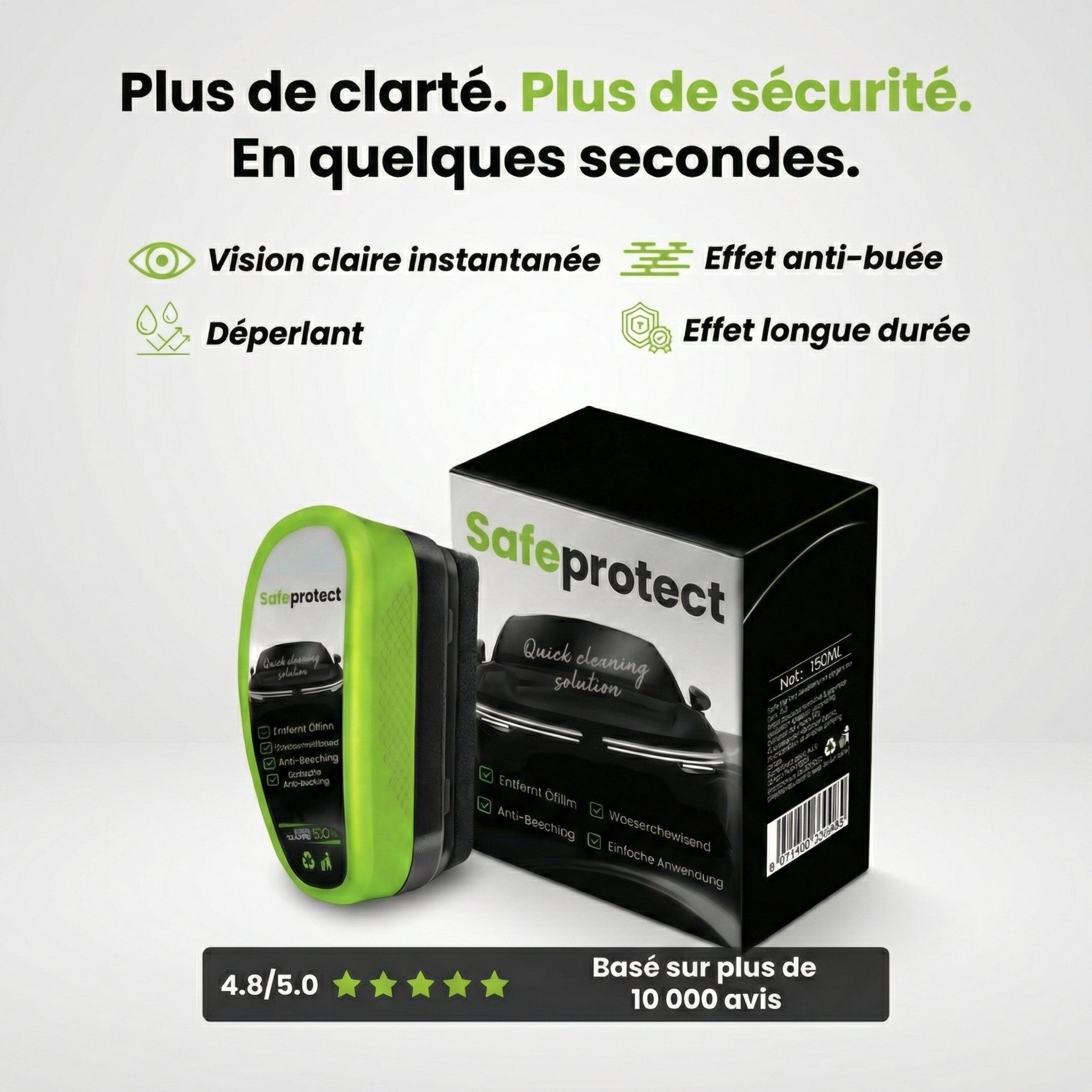 SafeClean™ - Une visibilité parfaite quelles que soient les conditions